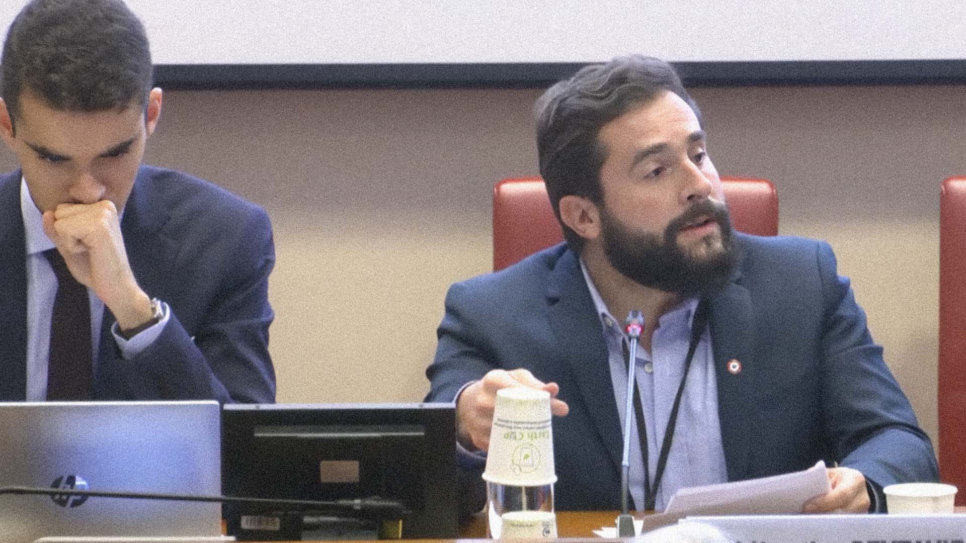 Sébastien Peytavie, rapporteur de sa proposition de loi lors de son examen en commission des Affaires sociales.